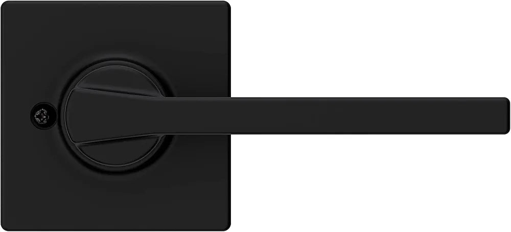 Closet and French Door Dummy Lever Handle, Single-Sided, Matte Black