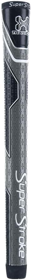 SuperStroke Cross Comfort Golf Club Grip, Gray/Black (Midsize) | Soft & Tacky Polyurethane That Boosts Traction | X-style Surface & Non-Slip | Swing Faster & Square the Clubface More Naturally