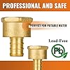 1/2-Inch Brass PEX Barb Female Adapter - Lead-Free Plumbing Fittings (6-Pack)