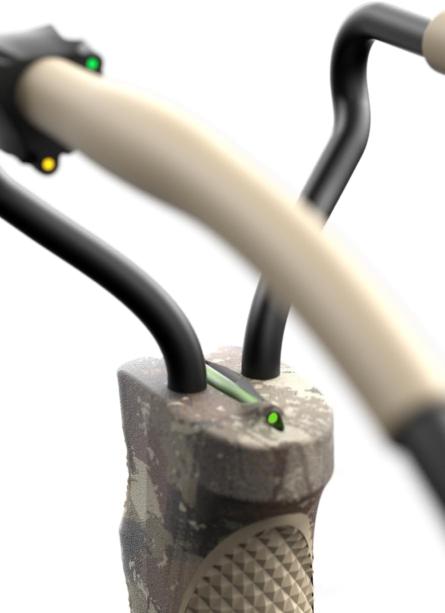 Barnett King Rat Slingshots, Black Widow Hunter Slingshot, Includes Double-X Tapered Speed Bands, Hotshot .38 Caliber Ammo, & Brushed Leather Pouch