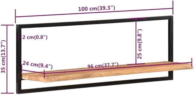 ACACIA WOOD SHELVES 2PK - Yalz Store