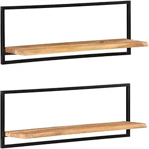ACACIA WOOD SHELVES 2PK - Yalz Store
