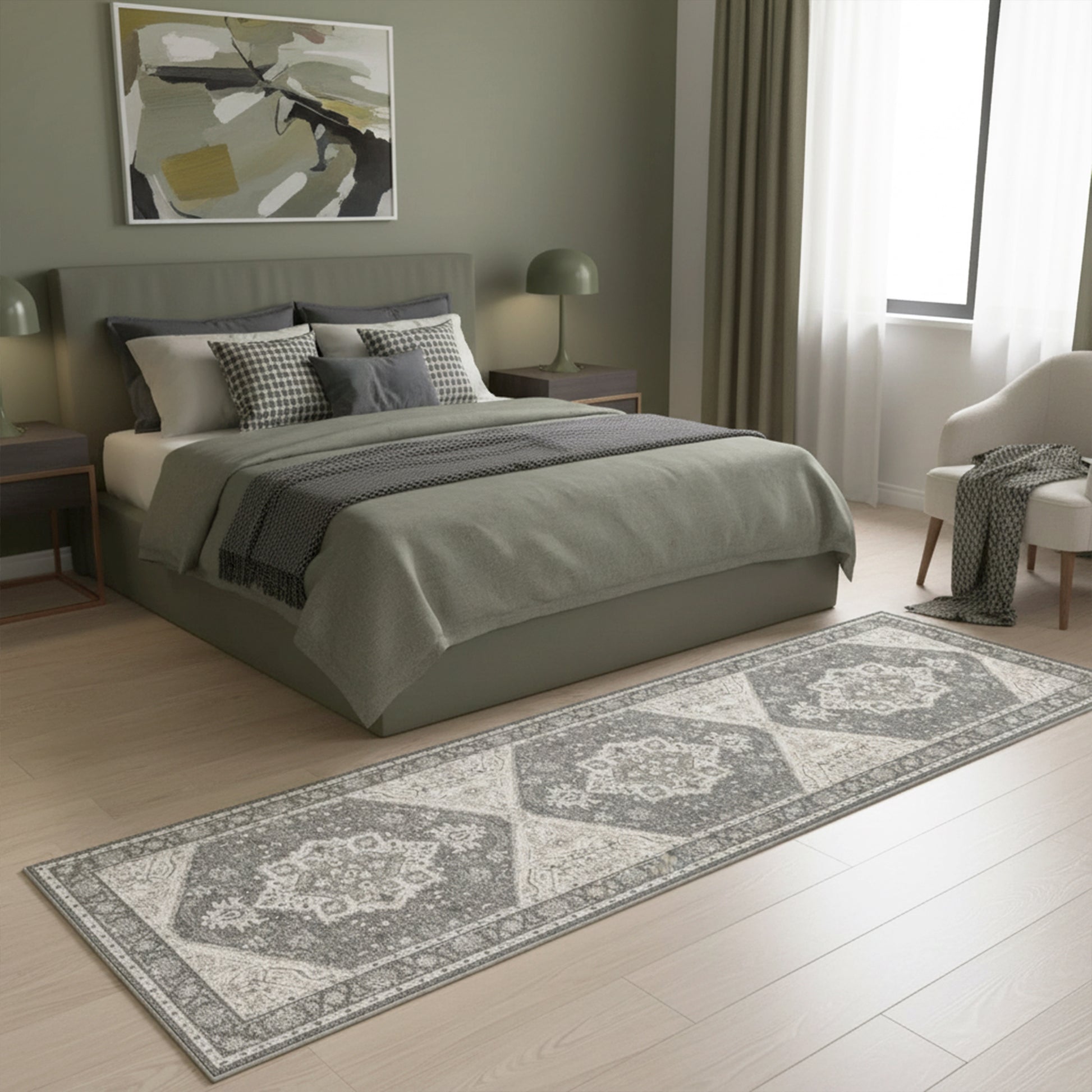 Washable Gray Runner Rug – 2' × 6' – Non-Slip Low-Profile Design– Limited Time Offer – Free Shipping USA - Yalz Store