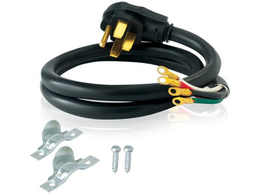 Heavy-Duty 4-Wire Electrical Range Cord – 6ft 40 Amp Replacement Power Cable for Electric Stoves - Yalz Store