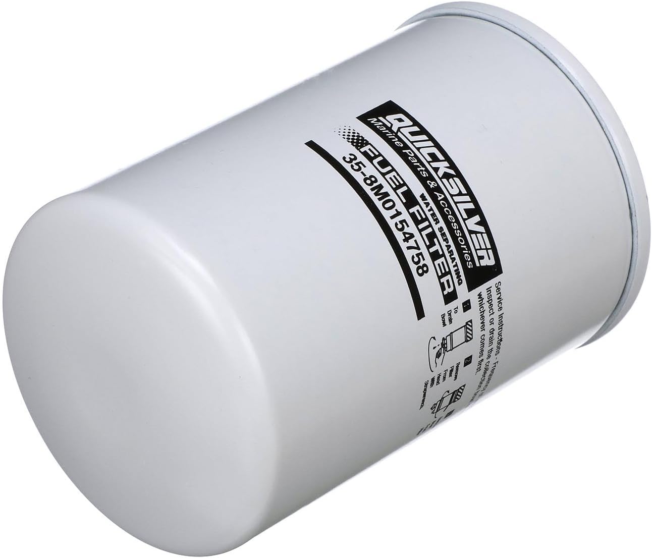 Quicksilver 8M0154758 Water Separating Fuel Filter for Various Marine Engines