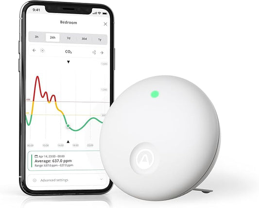 Airthings 2960 View Plus - Battery Powered Radon & Air Quality Monitor (PM, CO2, VOC, Humidity, Temp, Pressure)