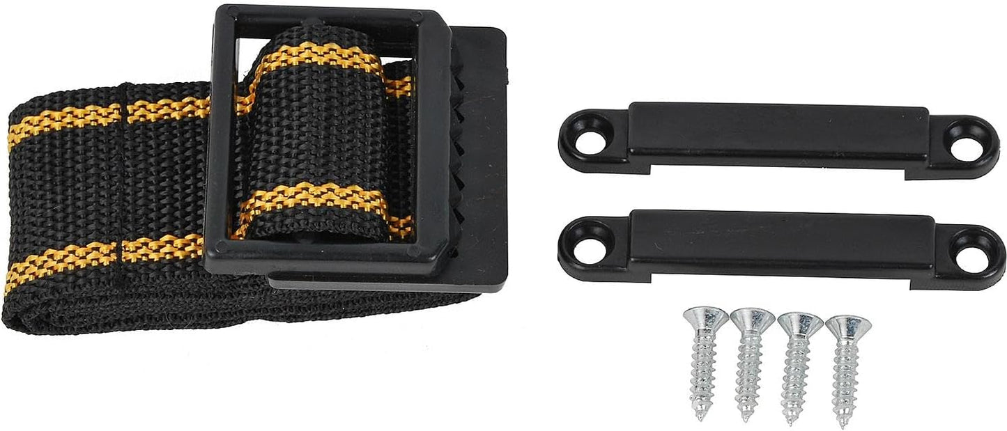 Attwood 9082-1 U1 Small Series 16 Vented Marine Boat Battery Box with Mounting Kit and Strap, Black, One Size