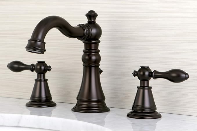 Kingston Brass FSC1975AL English Classic Widespread Lavatory Faucet, 5-5/16" Spout Reach, Oil Rubbed Bronze