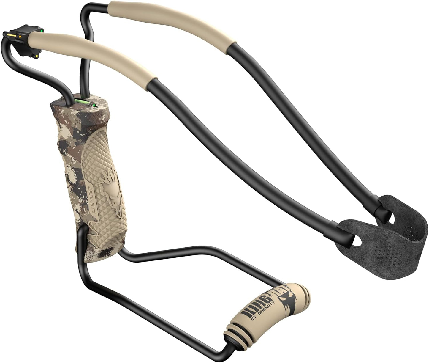 Barnett King Rat Slingshots, Black Widow Hunter Slingshot, Includes Double-X Tapered Speed Bands, Hotshot .38 Caliber Ammo, & Brushed Leather Pouch