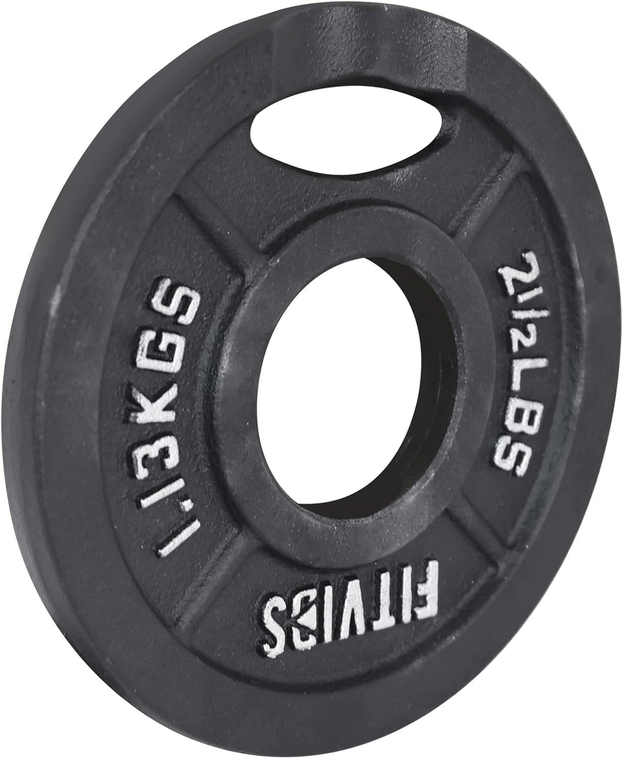Signature Fitness Cast Iron Plate Weight Plate for Strength Training and Weightlifting, 1-Inch Center (Standard), 2.5LB (Set of 6)