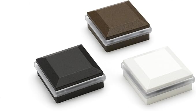 Trex LED Aluminum Post Cap Light, BKALCAPLED25, Charcoal Black/Classic White/Bronze