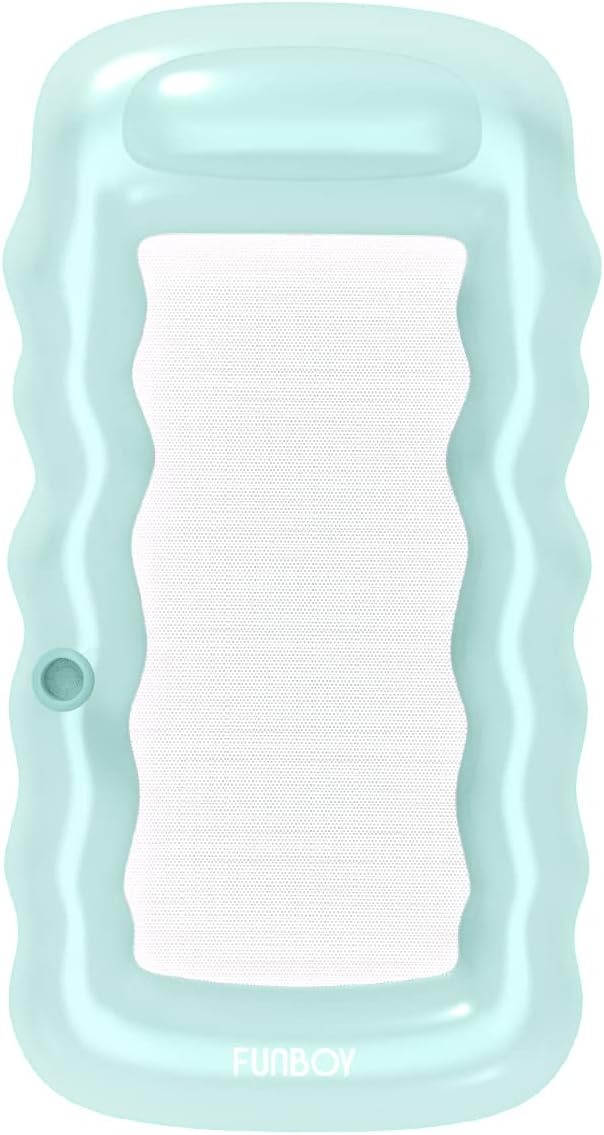 Clear Inflatable Mesh Pool Lounger with Pillow and Cup Holder - Yalz Store