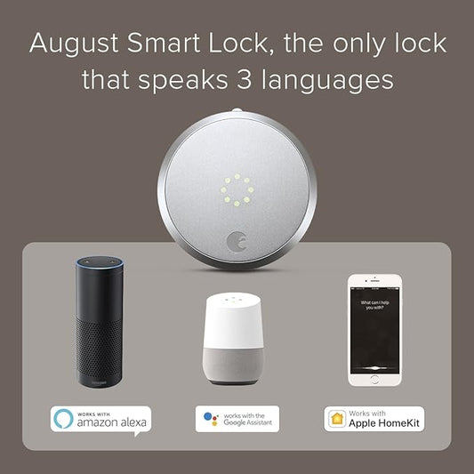 August Home Connect Wi-Fi Bridge, Remote Access, Alexa Integration for Your August Smart Lock, white, 1.5 x 2.4 x 2.4"