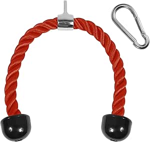 Tricep Rope Cable Attachment with Carabiner – 27" & 36" Options - Yalz Store