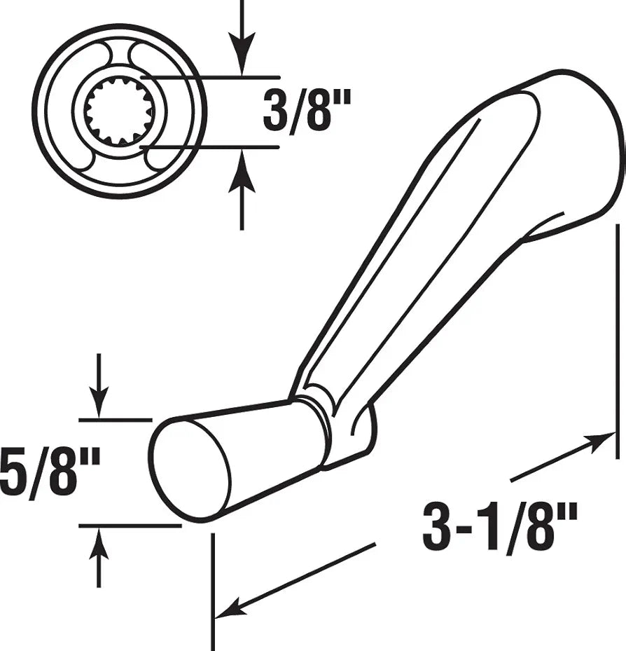 Casement Window Crank Handle – White - Yalz Store