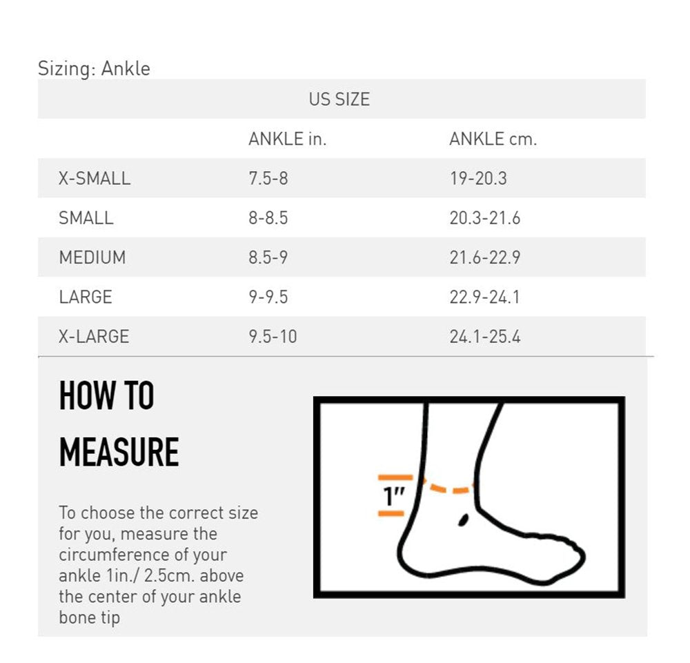 Shock Doctor Ankle Stabilizer with Flexible Support Stays (Black, Medium)