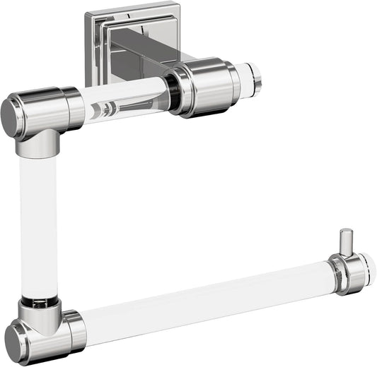 Amerock Glacio Chrome Towel Ring - Clear/Chrome Finish, 5-7/16 in Length, Bathroom & Kitchen Towel Holder