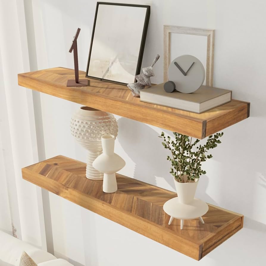 ACACIA WOOD SHELVES 2PK - Yalz Store