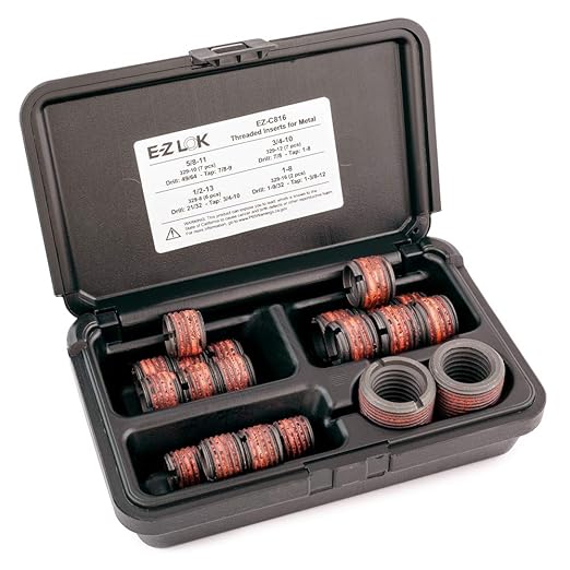 E-Z LOK EZ-329-918 Thread Repair Kit for Metal Carbon Steel Threaded Inserts 9/16-18 and Installation Tools