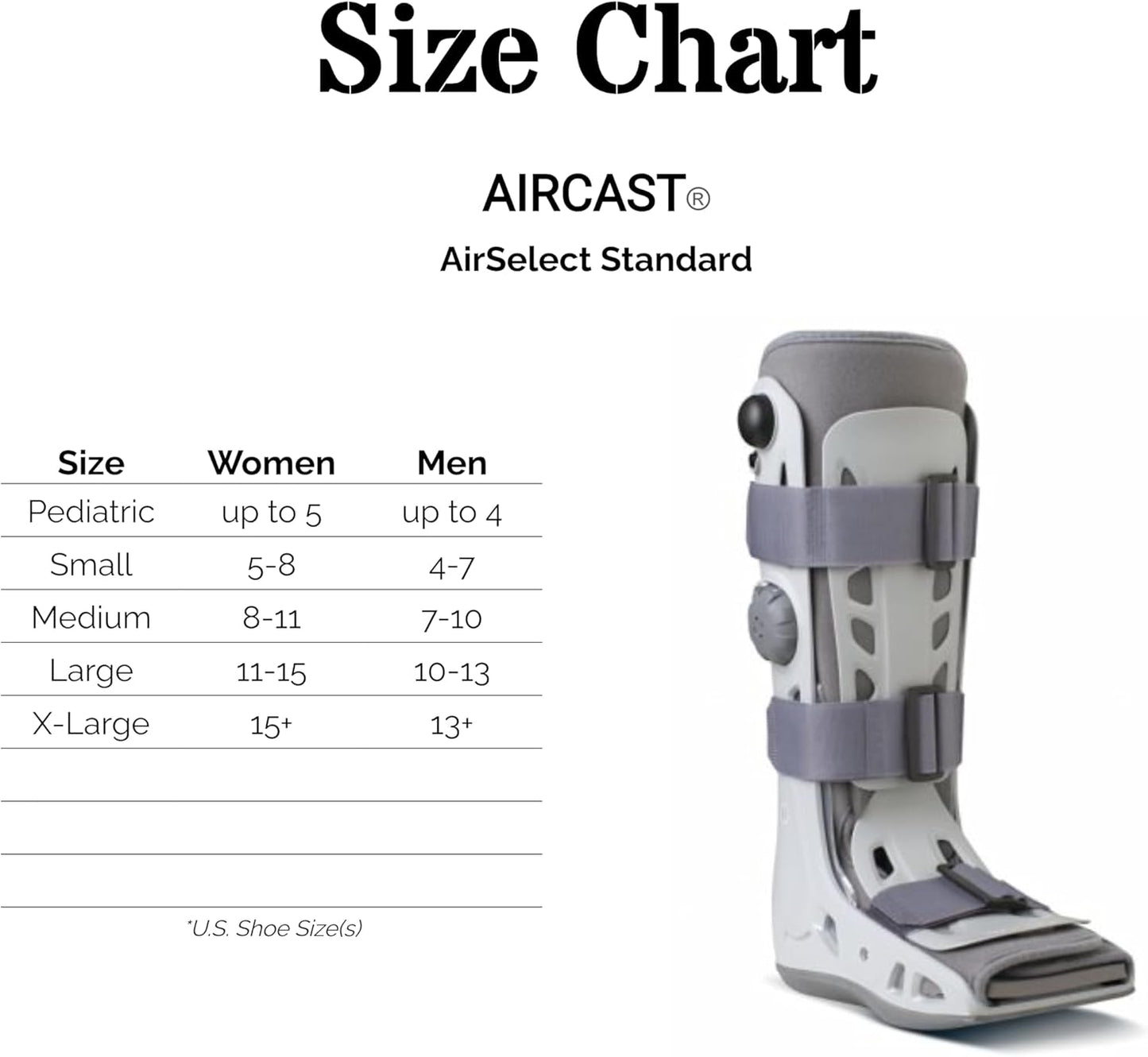 Aircast AirSelect Standard Walker Brace / Walking Boot, X-Small