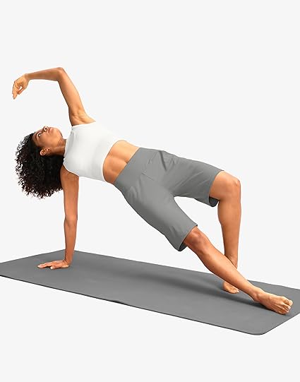 Women's Bermuda Long Shorts with Pockets High Waisted Knee Length Shorts for Women Walking Athletic Workout(Light Grey,XXL)