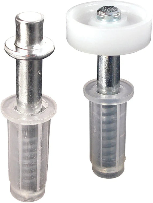 Bi-Fold Door Top Pivot & Guide Wheel Set – 2 Pack, Mill Finish - Yalz Store