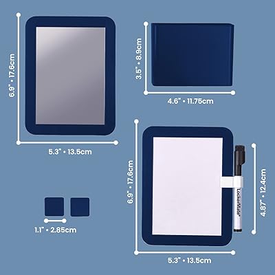 6-Piece Magnetic Locker Organizer Kit – Navy - Yalz Store