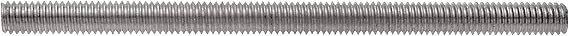Zinc-Plated Steel Fully Threaded Rod - 3/8"-16 x 6-Inch, 5-Pack