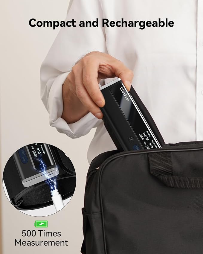 Checkme BP2A Blood Pressure Monitor for Home Use Upper Arm - Bluetooth BP Machine Cuff, Accurate Digital Readings in 30 Seconds, Unlimited Data Stored in App for iOS & Android, FSA/HSA Eligible