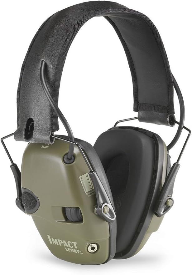 Howard Leight by Honeywell Impact Sport Sound Amplification Electronic Earmuff, Green (R - 01526)