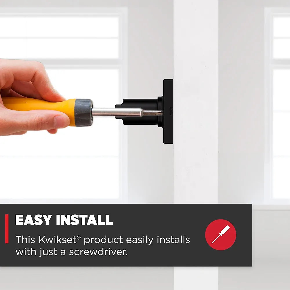 Closet and French Door Dummy Lever Handle, Single-Sided, Matte Black