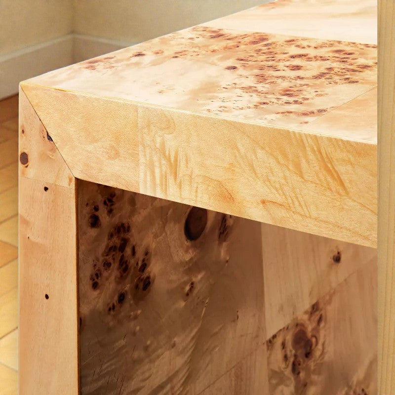 Ogden Burled Wood Console Table Brown (KD) - Threshold designed with Studio McGee: Entryway Furniture, Burlwood Accent - Yalz Store