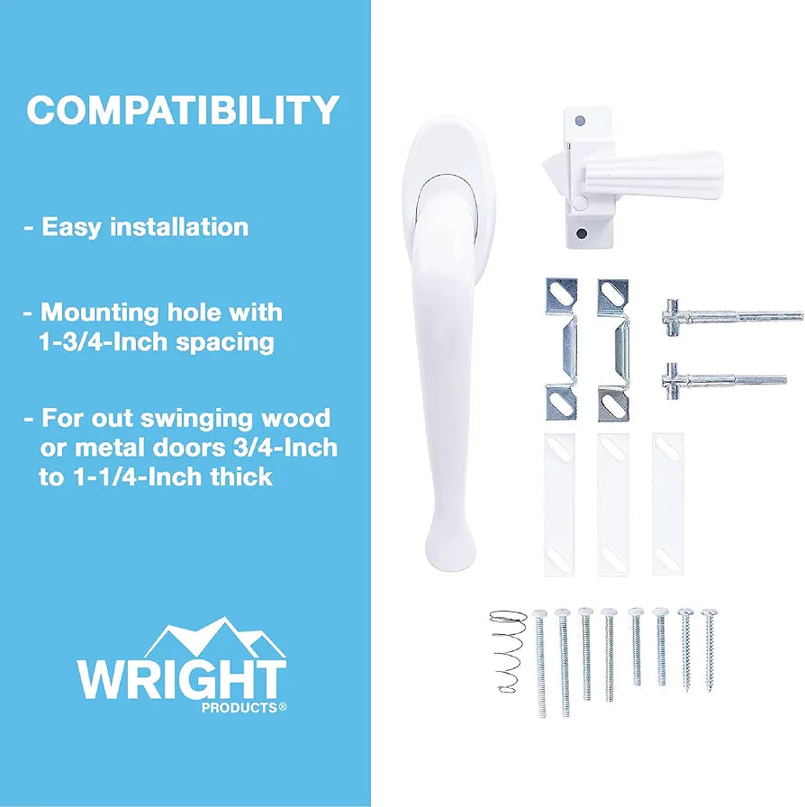 Pull Handle for Screen & Storm Doors – White - Yalz Store