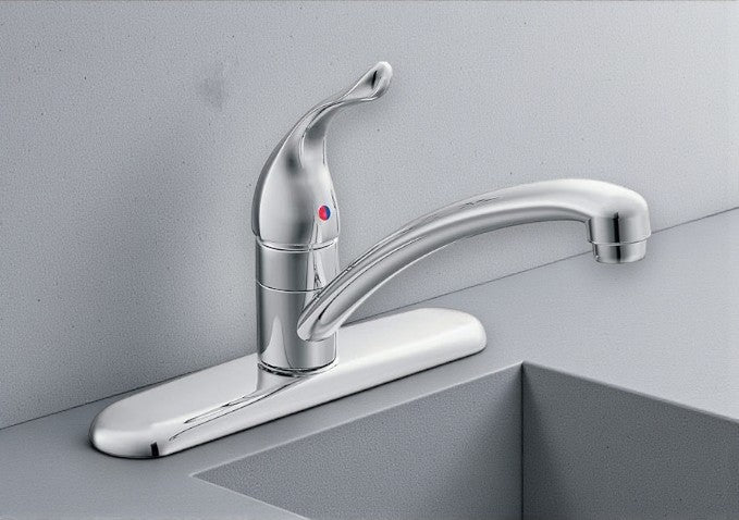 Moen 67425 Chrome one-Handle Kitchen Faucet, 0.5, Chrome - Yalz Store