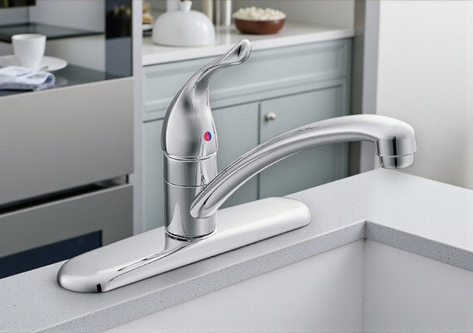 Moen 67425 Chrome one-Handle Kitchen Faucet, 0.5, Chrome - Yalz Store
