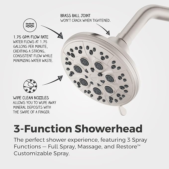 Pfister Vedra Tub & Shower Trim Kit, Valve and Cartridge Included, 1-Handle, Polished Chrome Finish, 8P8WS2VEDC