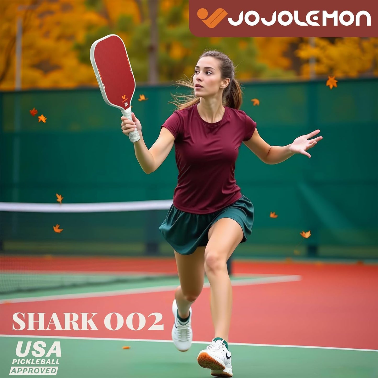JOJOLEMON Pickleball Paddles, Hybrid Carbon Fiber & Kevlar Rackets with 16mm Polymer Honeycomb Core, Designed for Ultimate Spin & Precise Control - USAPA Approved