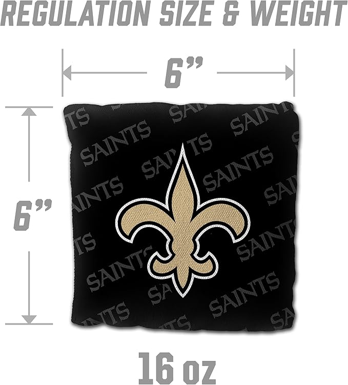 YouTheFan NFL New Orleans Saints Cornhole Bags - 4PK - Black