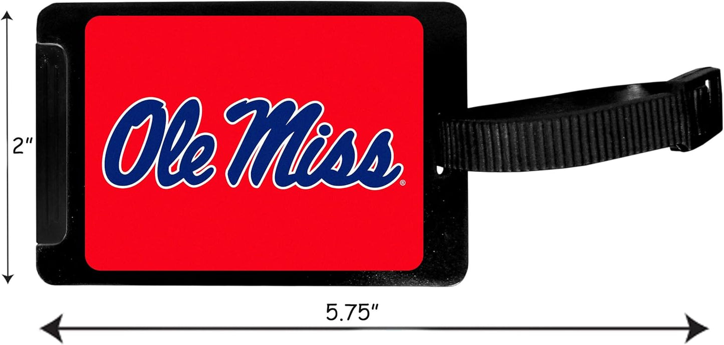 Siskiyou Sports NCAA Mississippi Ole Miss Rebels Luggage Tag, Black, 3.25