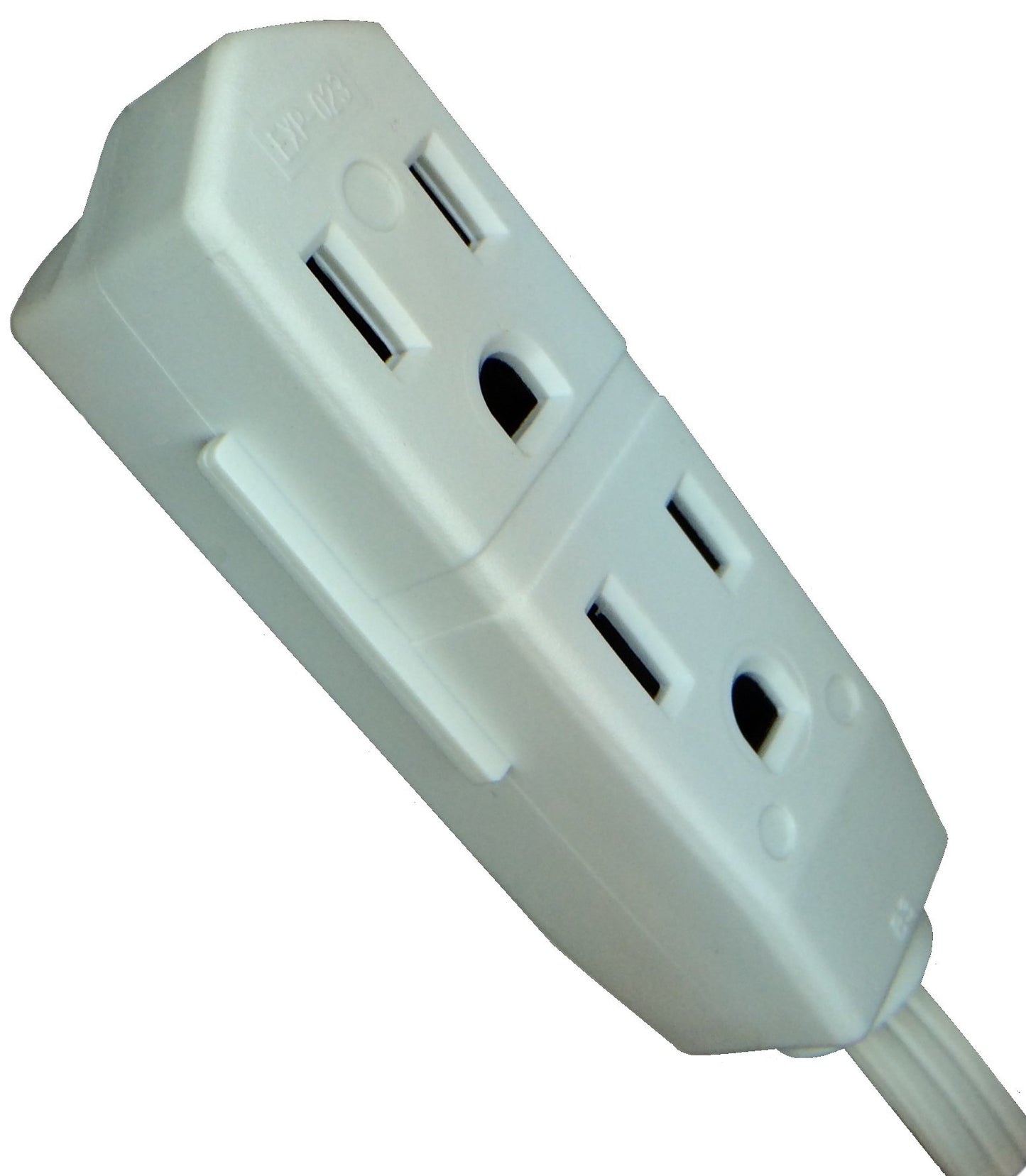3-Outlet Indoor Extension Cord – Slim Plug Power Strip for Home and Office Use - Yalz Store