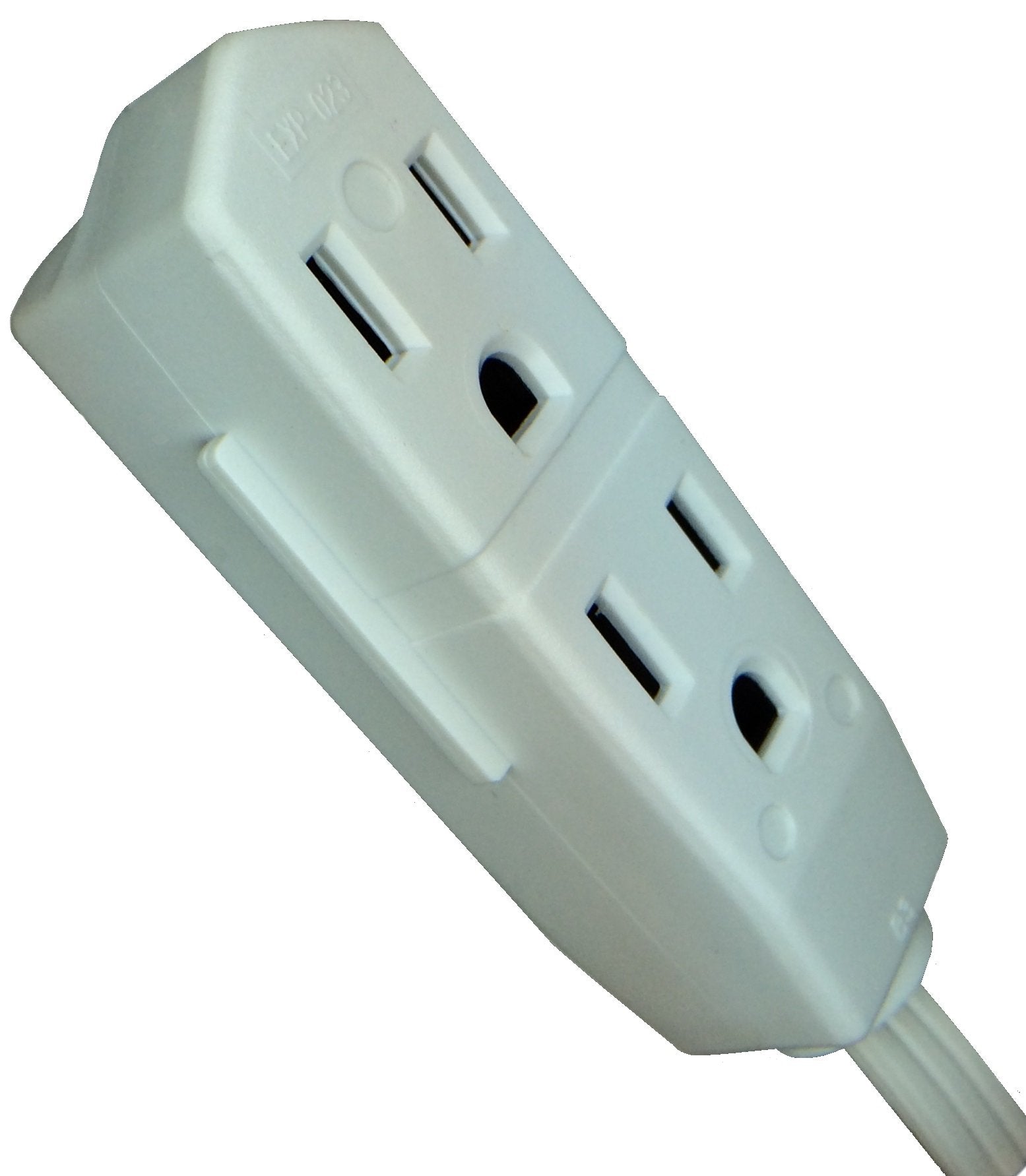 3-Outlet Indoor Extension Cord – Slim Plug Power Strip for Home and Office Use - Yalz Store