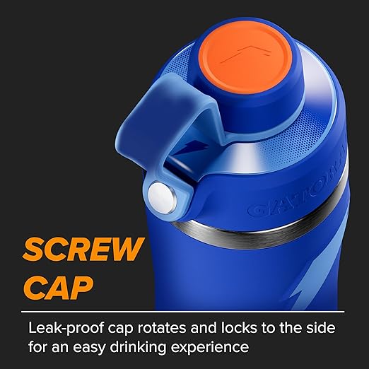 Stainless Steel Sports Water Bottle – 32 oz, Twist Cap - Yalz Store