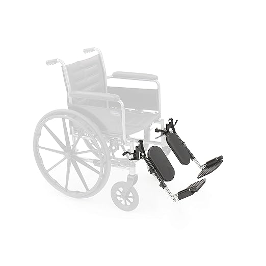 Invacare Wheelchair Legrests, Elevating, Aluminum Footplates, Padded Calf Pads, 1 Pair, T94HAP, Black