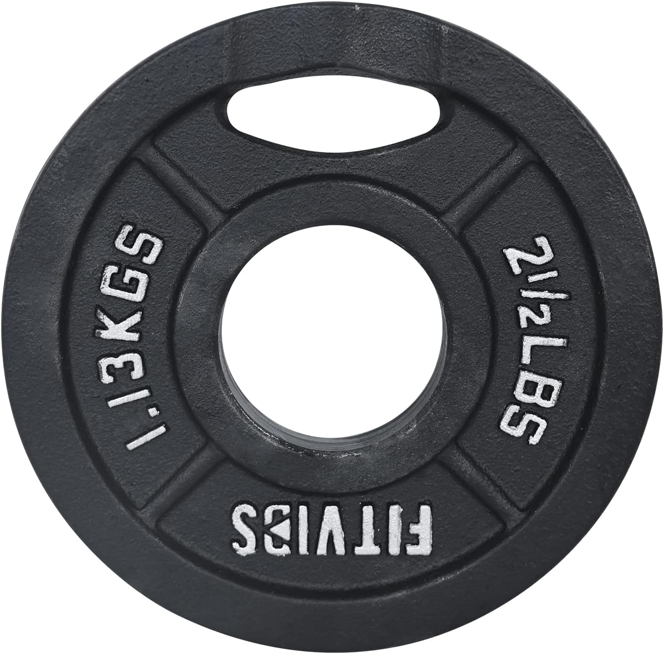 Signature Fitness Cast Iron Plate Weight Plate for Strength Training and Weightlifting, 1-Inch Center (Standard), 2.5LB (Set of 6)