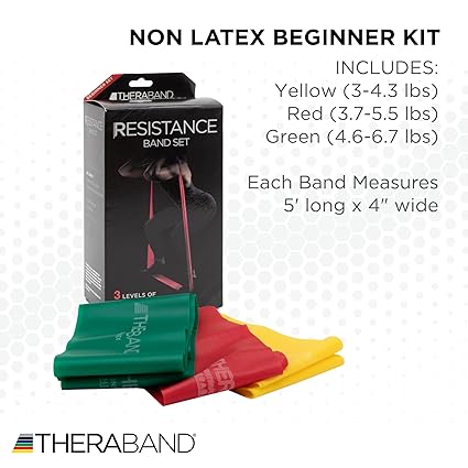 Non-Latex Resistance Exercise Bands Set – Beginner Kit (Light to Medium) - Yalz Store