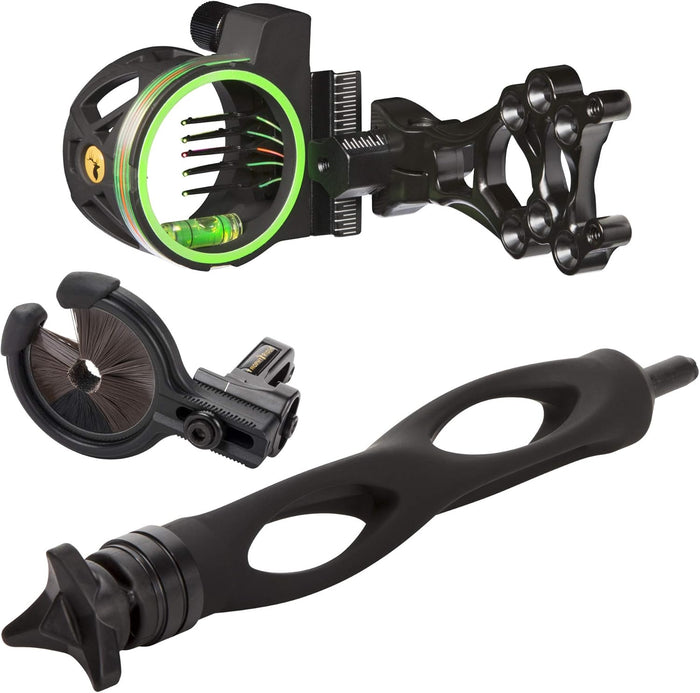 Trophy Ridge Master Hunter Kit: 5-Pin Sight, 6" Stabilizer, Whisker Biscuit