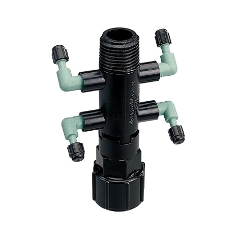 4-Port Full Flow Shrub Manifold for Drip Irrigation Systems