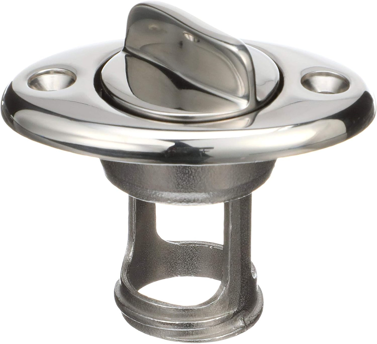Seachoice Stainless Steel Marine Boat Garboard Drain with Plug, Polished Finish