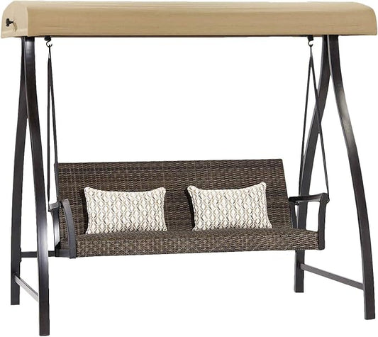 Garden Winds Replacement Canopy Top Cover for The Springdale McKinnon 1902296, 2127591, 2127504, 1768208, 1713518 Wicker Swing - Riplock 500