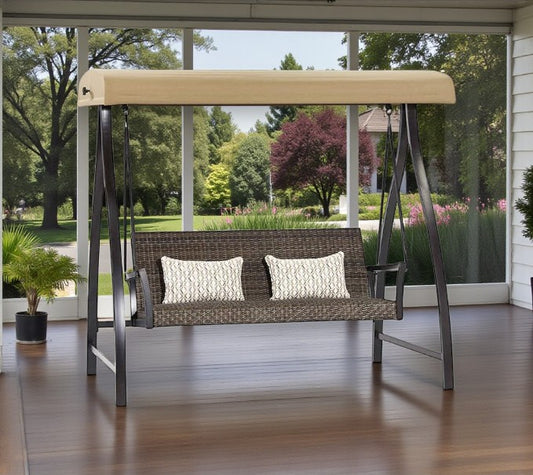 Garden Winds Replacement Canopy Top Cover for The Springdale McKinnon 1902296, 2127591, 2127504, 1768208, 1713518 Wicker Swing - Riplock 500 - Yalz Store